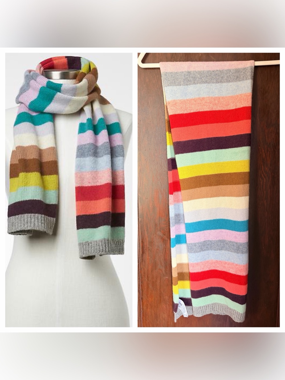 Gap Holiday Happy Crazy Stripes Wool-Blend Scarf